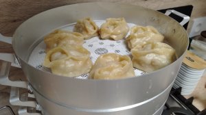 Рецепт теста от знакомого узбека. Манты с мясом и тыквой.