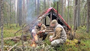 ОХОТА НА БОРОВУЮ ПТИЦУ В НОВЫХ МЕСТАХ. НАШЛИ ЗЕМЛЯНКУ В ТАЙГЕ. ЧАЙ НА КОСТРЕ., ПОСЛЕДНИЕ ГРИБЫ.