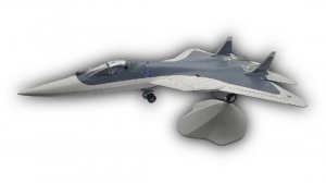 Модель самолета Су-57 истребитель ВКС России "Белая акула" 1:48 (с шасси)
