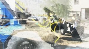 Подготовка территории для укладки тротуарной плитки. Мини-погрузчик "Барнаулец"
