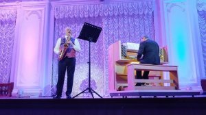 Даниэль Зарецкий (орган) и Норберт Итрих Прелла (саксофон, Испания), концерт в Белом Зале Политеха