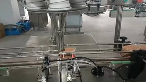 Автоматический объемный дозатор для банок с транспортером