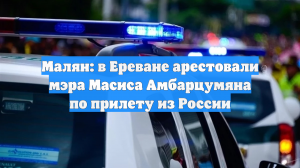 Малян: в Ереване арестовали мэра Масиса Амбарцумяна по прилету из России