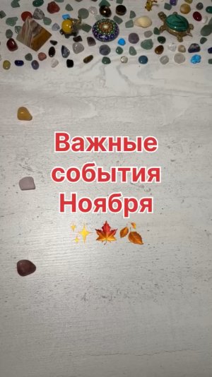 ВАЖНЫЕ СОБЫТИЯ НОЯБРЯ?