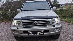 Toyota land cruiser 100 2003. Установка светодиодных модулей в рефлекторную фару в два этажа.