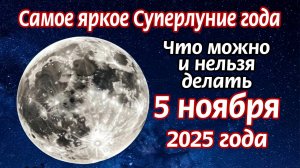 Что можно и нельзя делать в Суперлуние 5 ноября 2025 года
