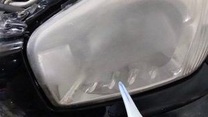 химическая полировка фар Тойота рав-4.