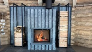 Vesuri от Талькорус с каминной топкой Astov ПС 9074 — камень, который держит тепло и стиль