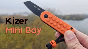 Складной нож Kizer Mini Bay в стиле Lego и Helloween