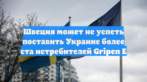 Швеция может не успеть поставить Украине более ста истребителей Gripen E