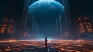 Monoliths Over Liquid Light 🌅 2 Hour Surreal Ambience  Glowing Runes & Crystal Staff  Cinematic