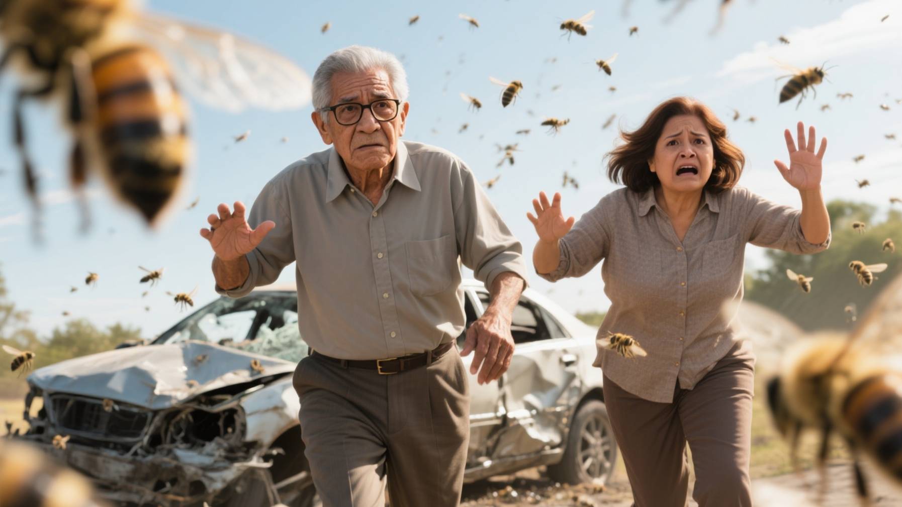 В Бразилии отец и дочь погибли после как врезались в пчелиный улей смотреть онлайн