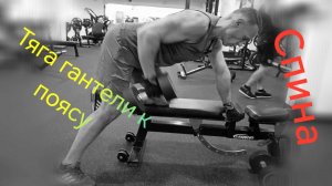 Тяга гантелей к поясу /// Тренировка спины