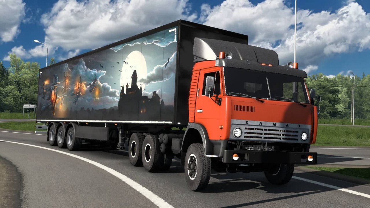 442 / ETS2 1.56 / На КАМАЗе к ВЕДЬМАМ!!! / ивент Хеллоуин.