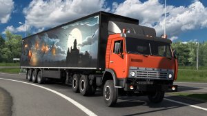 442 / ETS2 1.56 / На КАМАЗе к ВЕДЬМАМ!!! / ивент Хеллоуин.