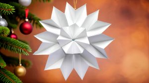 Простые снежинки из бумаги ❄