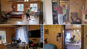 ВСЁ, УБРАЛИСЬ И ПОВЕСИЛИ НОВЫЕ ТЮЛИ И ШТОРЫ.