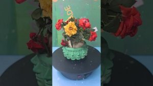 Кашпо из гипса ручная работа.