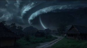 🌩️ Мощная гроза приближается к деревне |Гром и сильный ветер