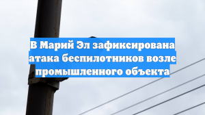 В Марий Эл зафиксирована атака беспилотников возле промышленного объекта