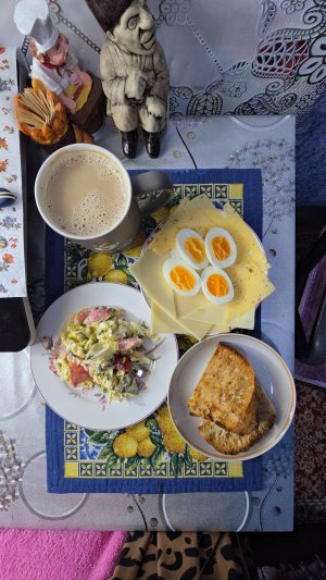 Летний Салат 🥗 Рубрика Готовим вместе 🤗 Мукбанг ☕️ еда