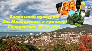 Большая прогулка! От Маяковского к причалу! Лазаревское 29.10.2025.