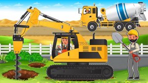 МУЛЬТИК МАШИНКИ ВИДЕО ПРО МАШИНКИ СТРОЯТ КАФЕ МУЛЬТФИЛЬМЫ ЦВЕТНЫЕ МАШИНКИ ИГРУШКИ МАШИНКИ