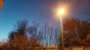 Вечер закат фонарь краски