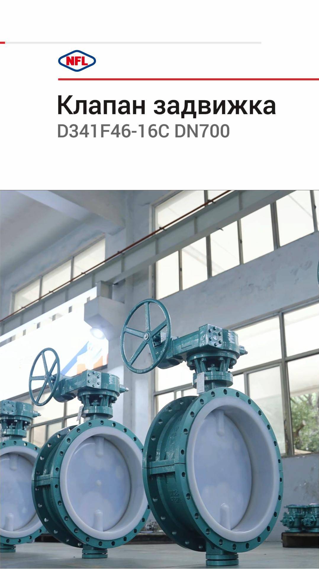 D341F46-16C DN700 Клапан задвижка-NFL