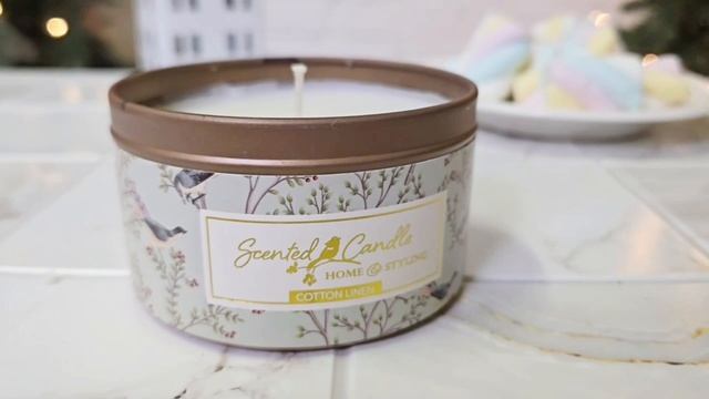 Ароматическая свеча СИРЕНЕВЫЕ ГРЁЗЫ - COTTON LINEN, 8х5 см, 420212110-2