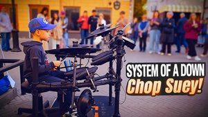 КОНЦЕРТ 7-летнего барабанщика НА УЛИЦЕ в Казани! System of a down - CHOP SUEY! VadimVSDrums
