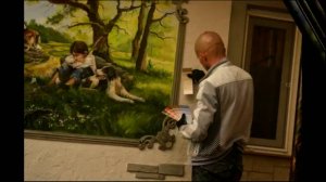 оформление интерьера. живопись на  стене. мастер  Попеску Петру.