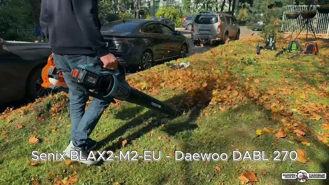 Тест аккумуляторной воздуходувки Senix BLAX2-M2-EU и сравнение мощности с бензиновой. Время работы смотреть онлайн