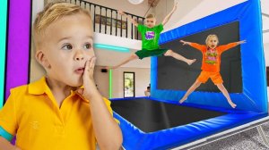 Крис превратил дом в батутный парк!