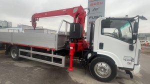 ISUZU БОРТОВОЙ ГРУЗОВИК С КМУ 5 ТОНН (грузоподъемность стрелы)