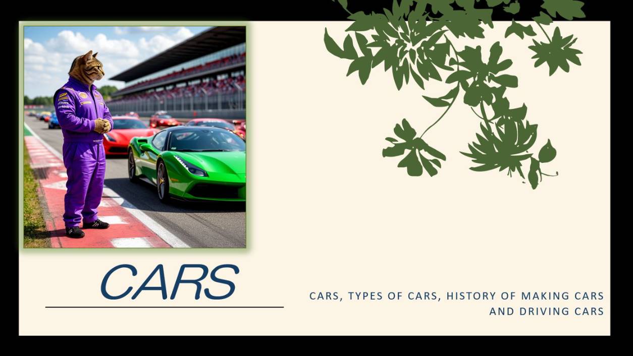 Story # 130 : Travelling :  Cars, types of cars, history of making cars and driving cars