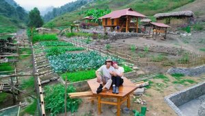 Строим дом, выращиваем животных, сбор урожая и продажа, готовим еду. Семейная жизнь в горах Вьетнама