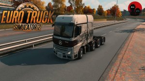 Mercedes-Benz New Actros GS перевозка огромных шин ETS 2 (осенний Euro Truck Simulator 2)