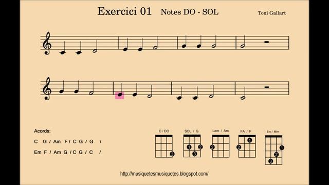 0.Exercici 01. Notes_ Do - Sol