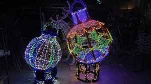 Световая фигура "Ретро шар" на подставке высота 2м