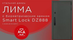 Стальная дверь Лима  с биометрическим замком smart lock DZ888