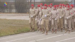 Репетиция парада в Рощинском