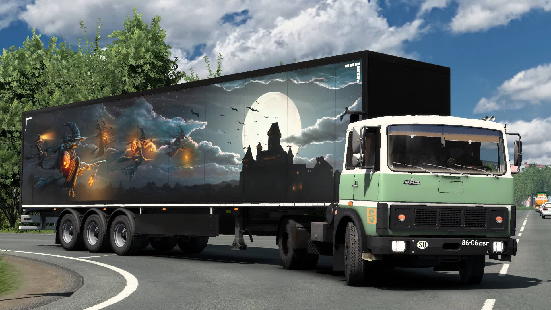 443 / ETS2 1.56 / На МАЗе к ВЕДЬМАМ!!! / ивент Хеллоуин.