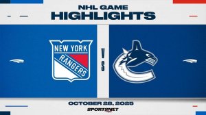 NHL Highlights | Rangers vs. Canucks - October 28, 2025