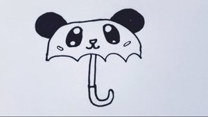Зонт-Панда. Рисуем Вместе.