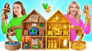 Строим Удивительный Кукольный Домик | Дорогой vs Дешевый Челлендж от Candy DO