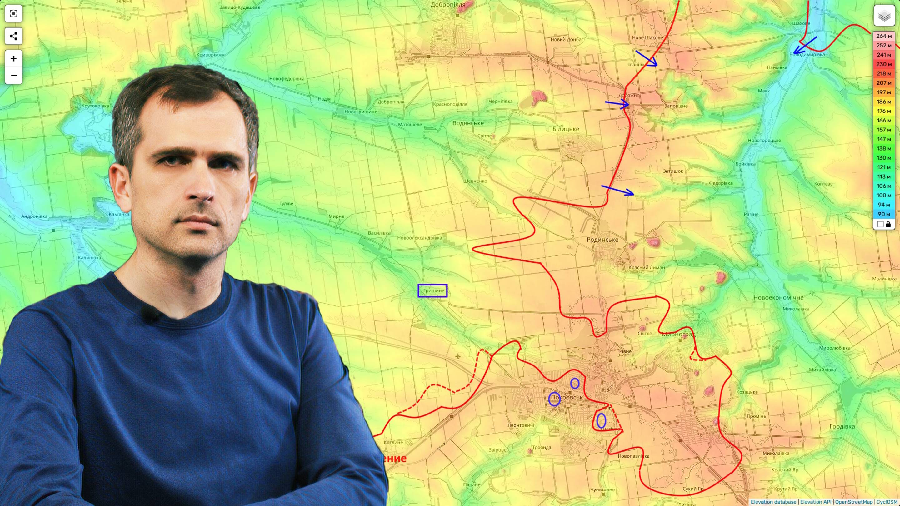 Покровск-Мирноград - подробный разбор карты