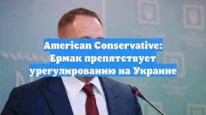American Conservative: Ермак препятствует урегулированию на Украине