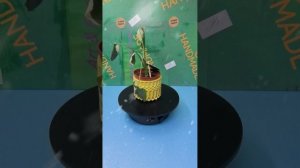 Кашпо из гипса ручная работа.