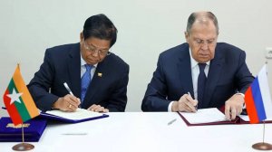 Церемония подписания Соглашения о взаимной отмене визовых требований для граждан России и Мьянмы